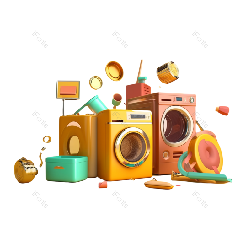 叶子图片,商品元素,橙色背景PNG,房屋免抠素材